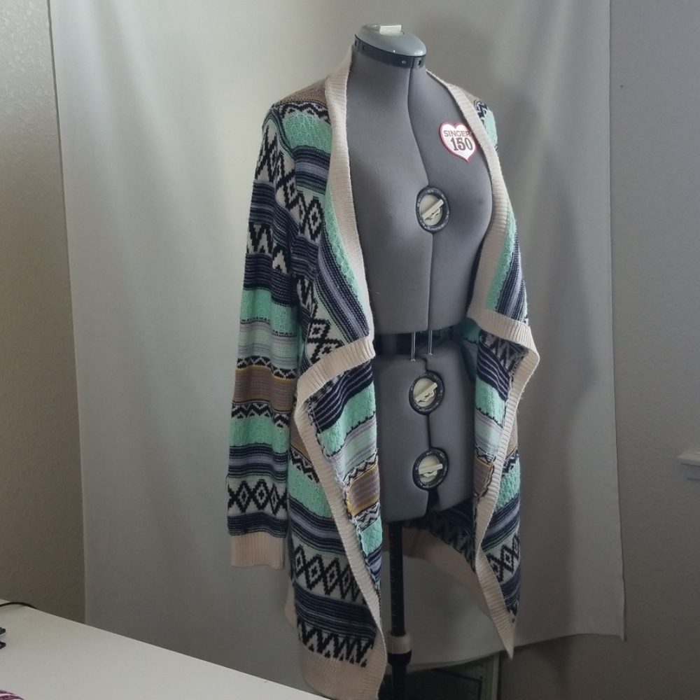 My Story Long Sleeve Sweater Jacket